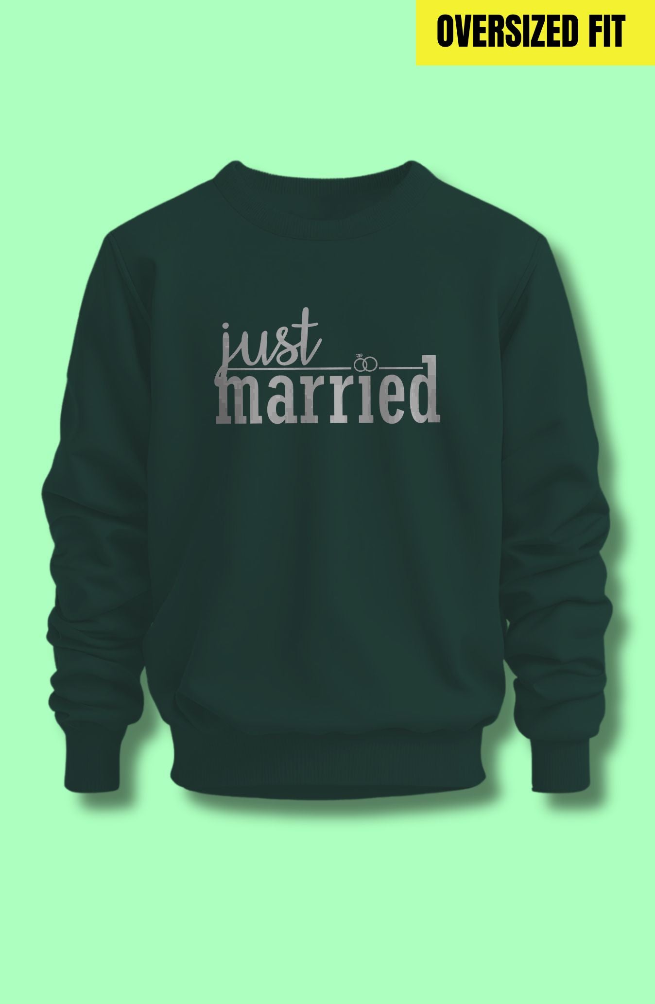 Just Married Oversized Sweatshirt