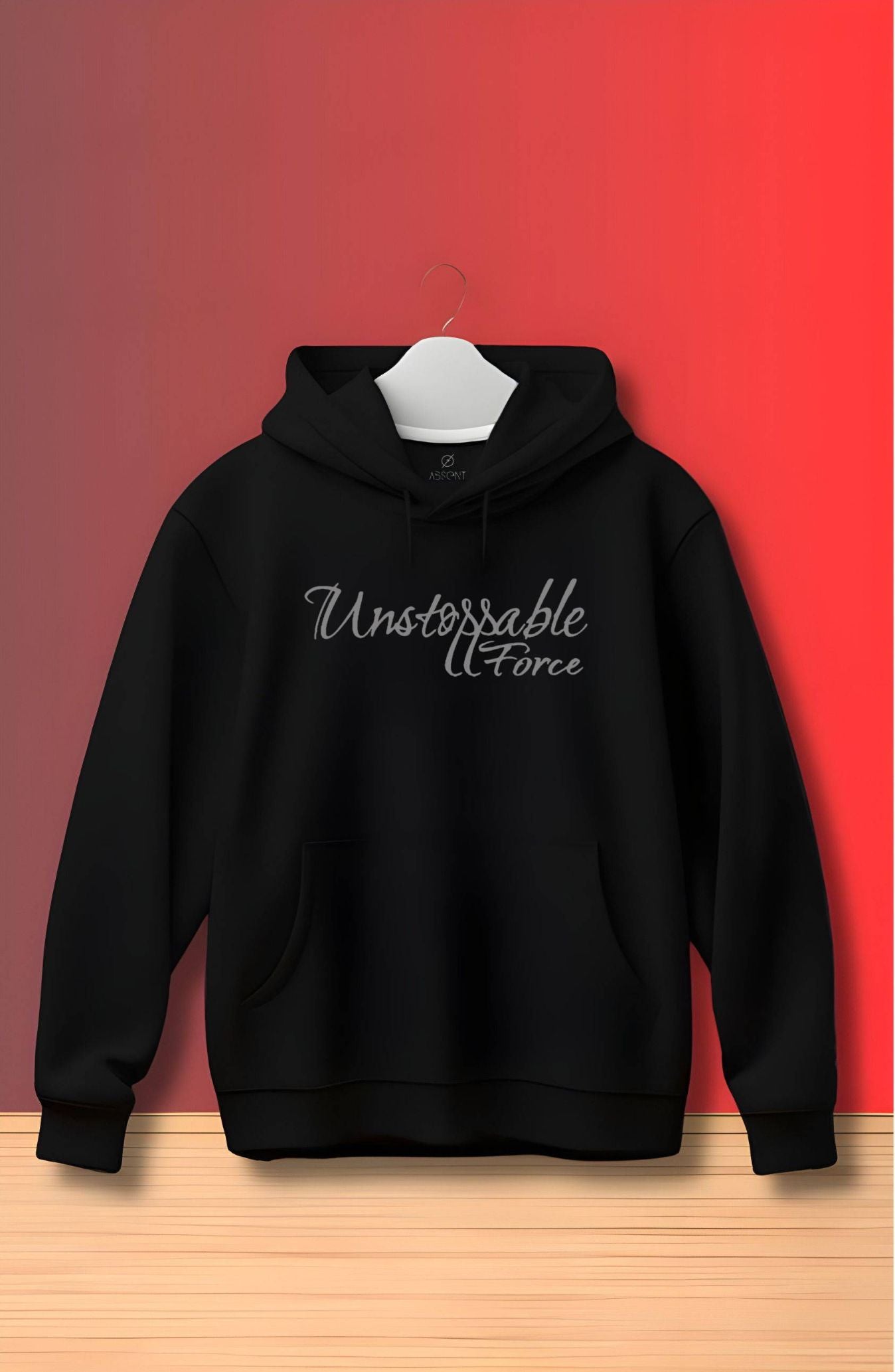 Unstoppable Force Black Printed Classic Hoodie