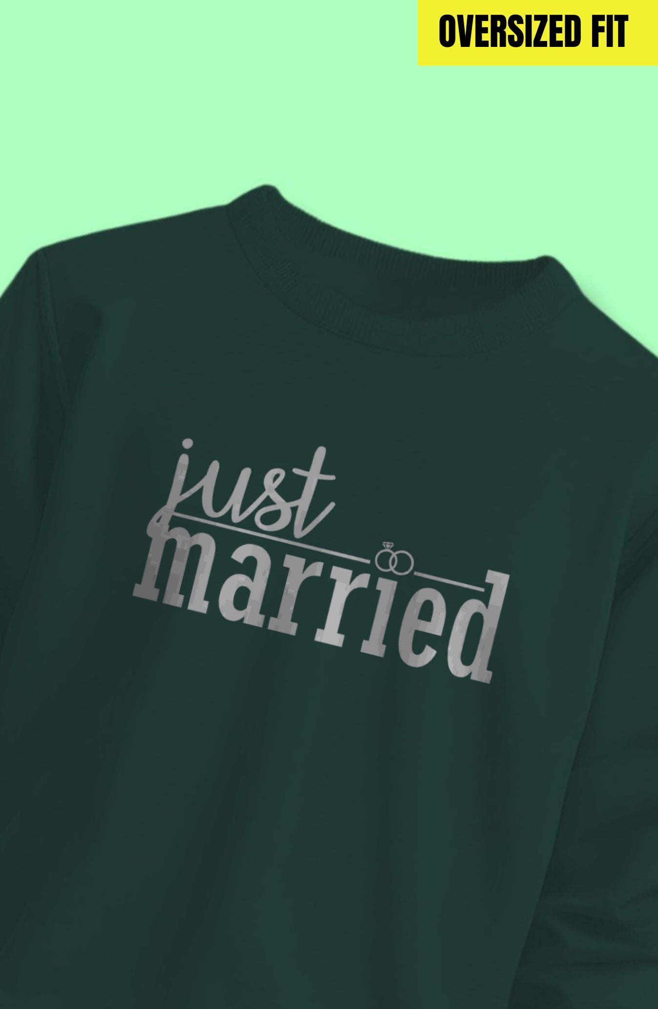 Just Married Oversized Sweatshirt