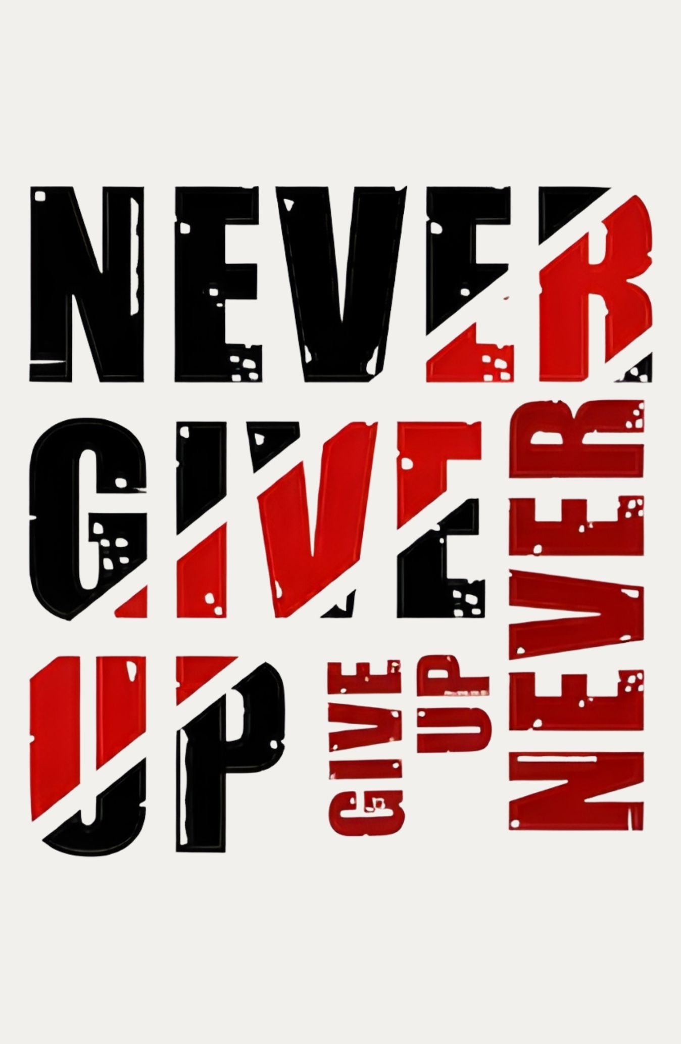 Never Give Up Oversized T-Shirt