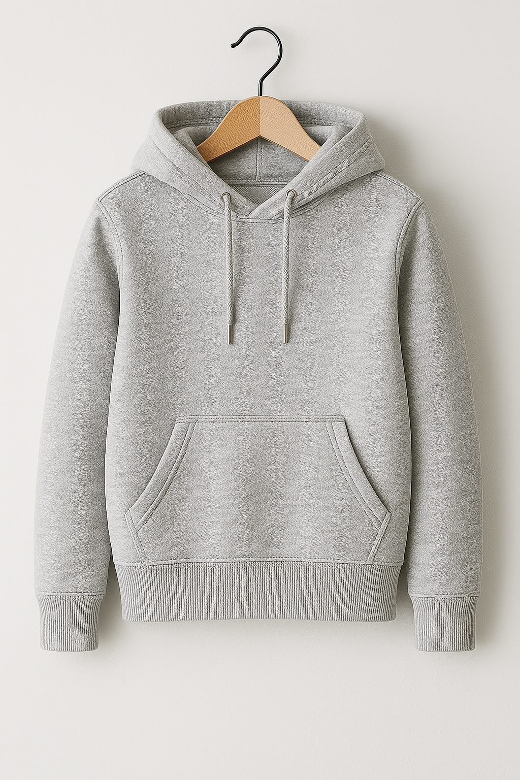 Grey Melange Classic Hoodie