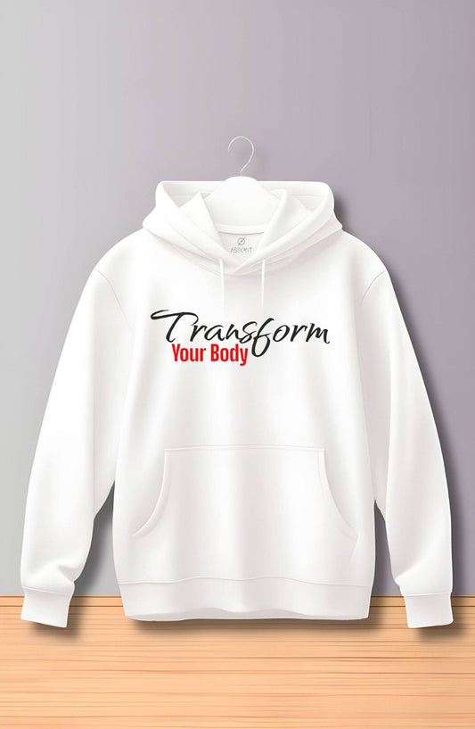 Transform Your Body White Printed Classic Hoodie