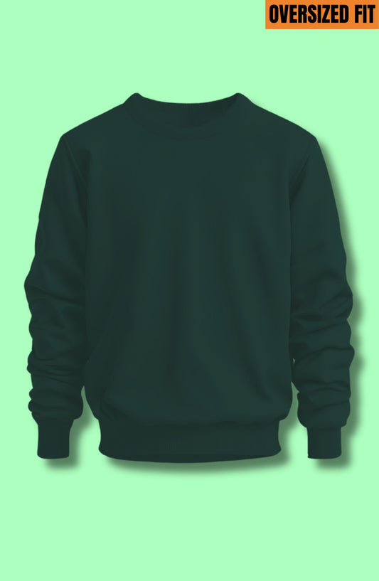 Bottle Green Oversized Sweatshirt