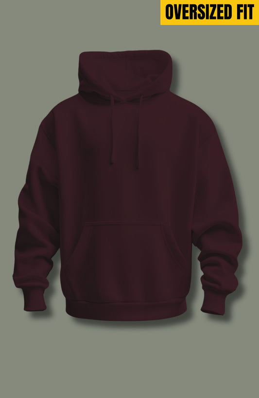 Maroon Oversized Hoodie