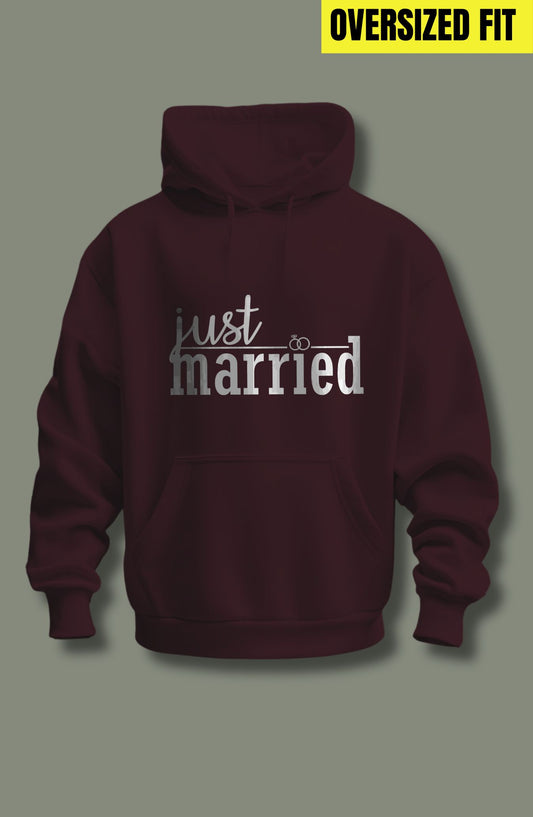 Just Married Oversized Hoodie