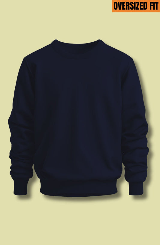 Navy Blue Oversized Sweatshirt