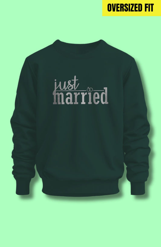 Just Married Oversized Sweatshirt