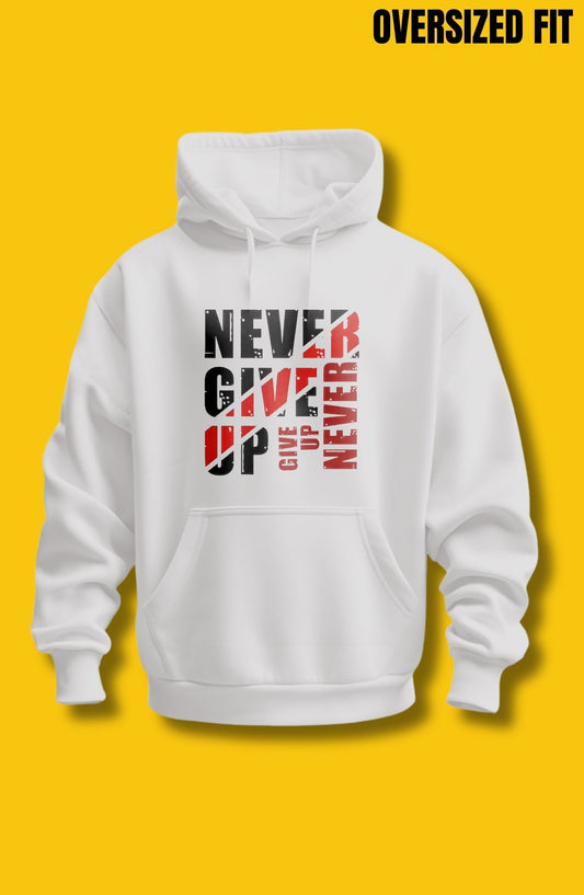 Never Give Up Oversized Hoodie