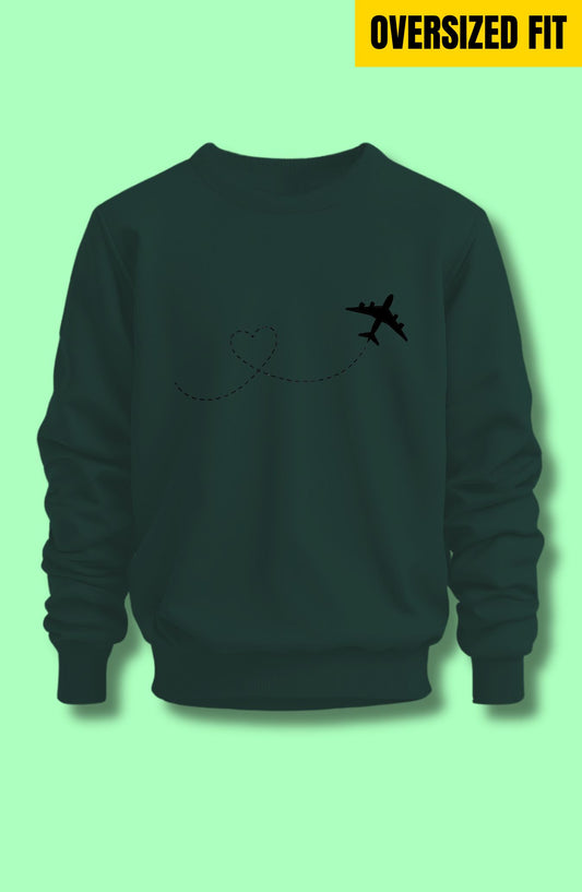 Airplane Heart Oversized Sweatshirt