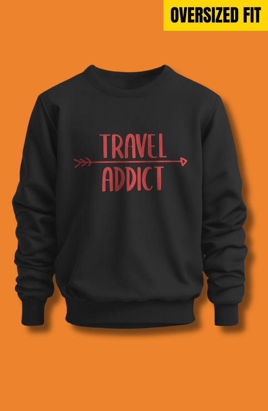 Travel Addict Oversized Sweatshirt