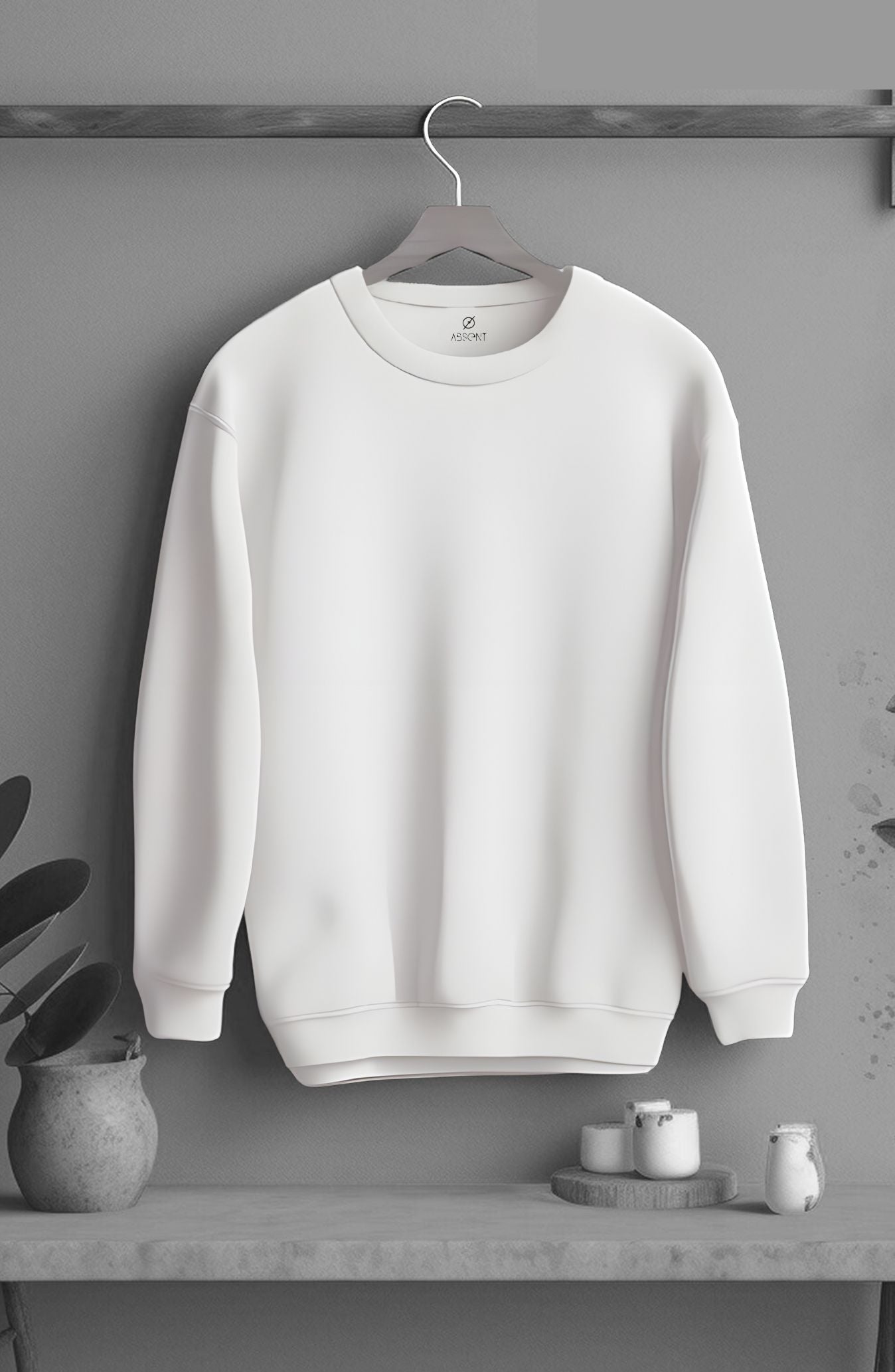 White Classic Sweatshirt