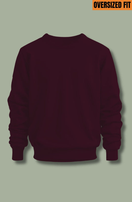 Maroon Oversized Sweatshirt
