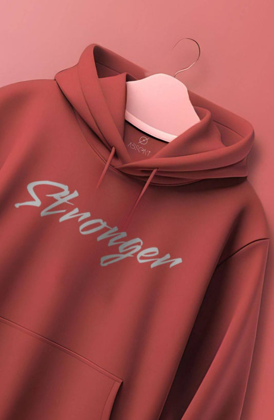 Stronger Coral Printed Classic Hoodie