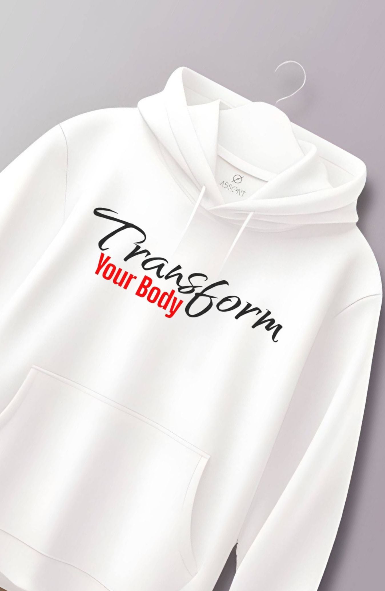 Transform Your Body White Printed Classic Hoodie