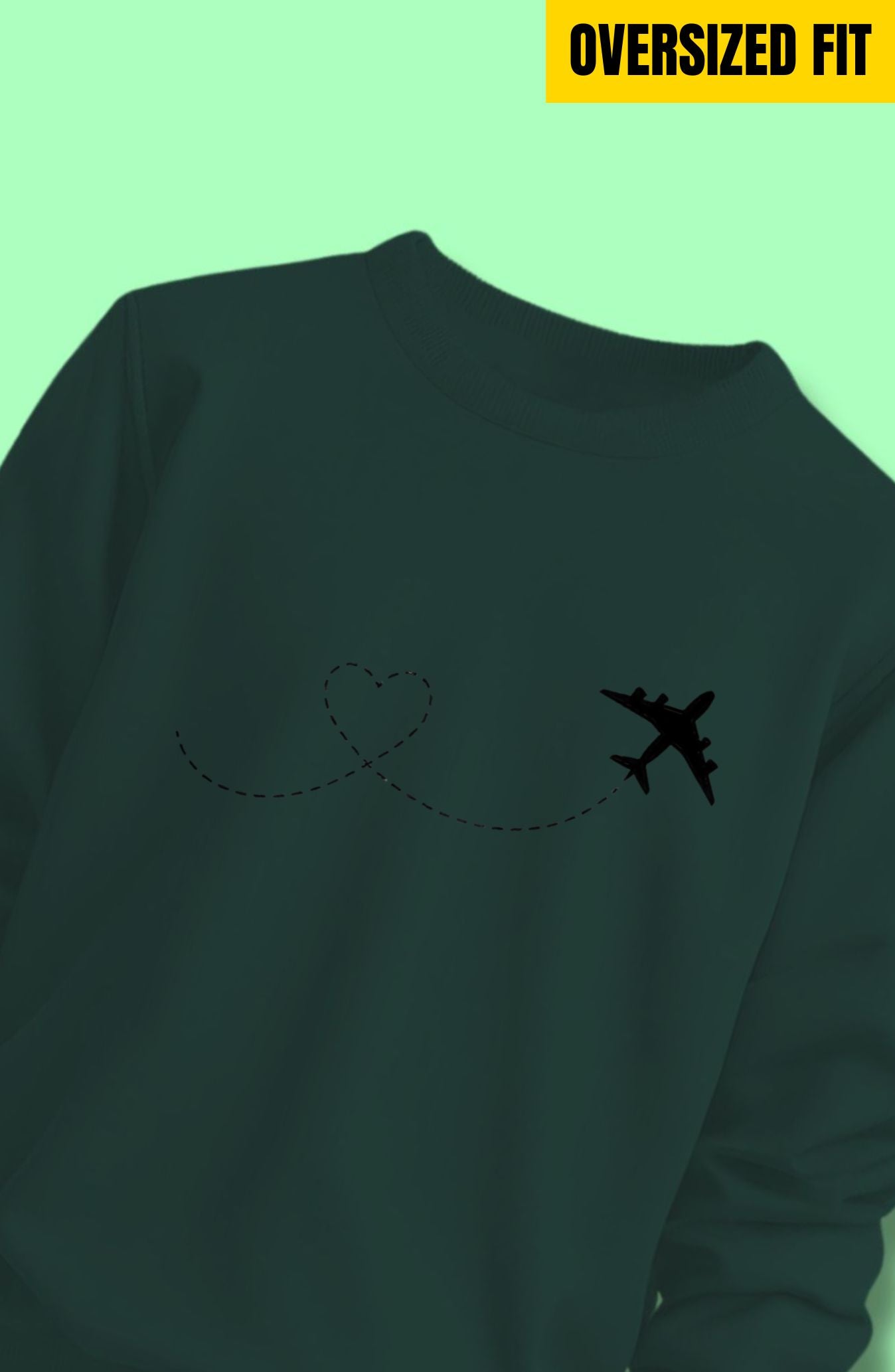 Airplane Heart Oversized Sweatshirt