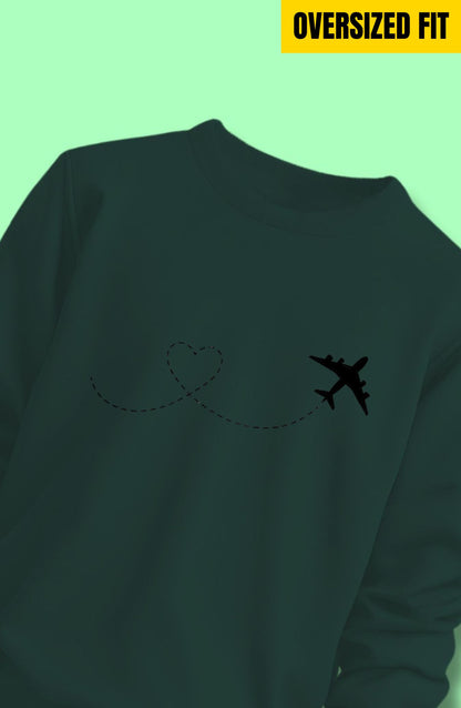 Airplane Heart Oversized Sweatshirt