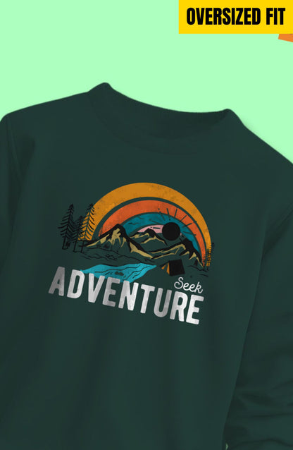 Seek Adventure Oversized Sweatshirt