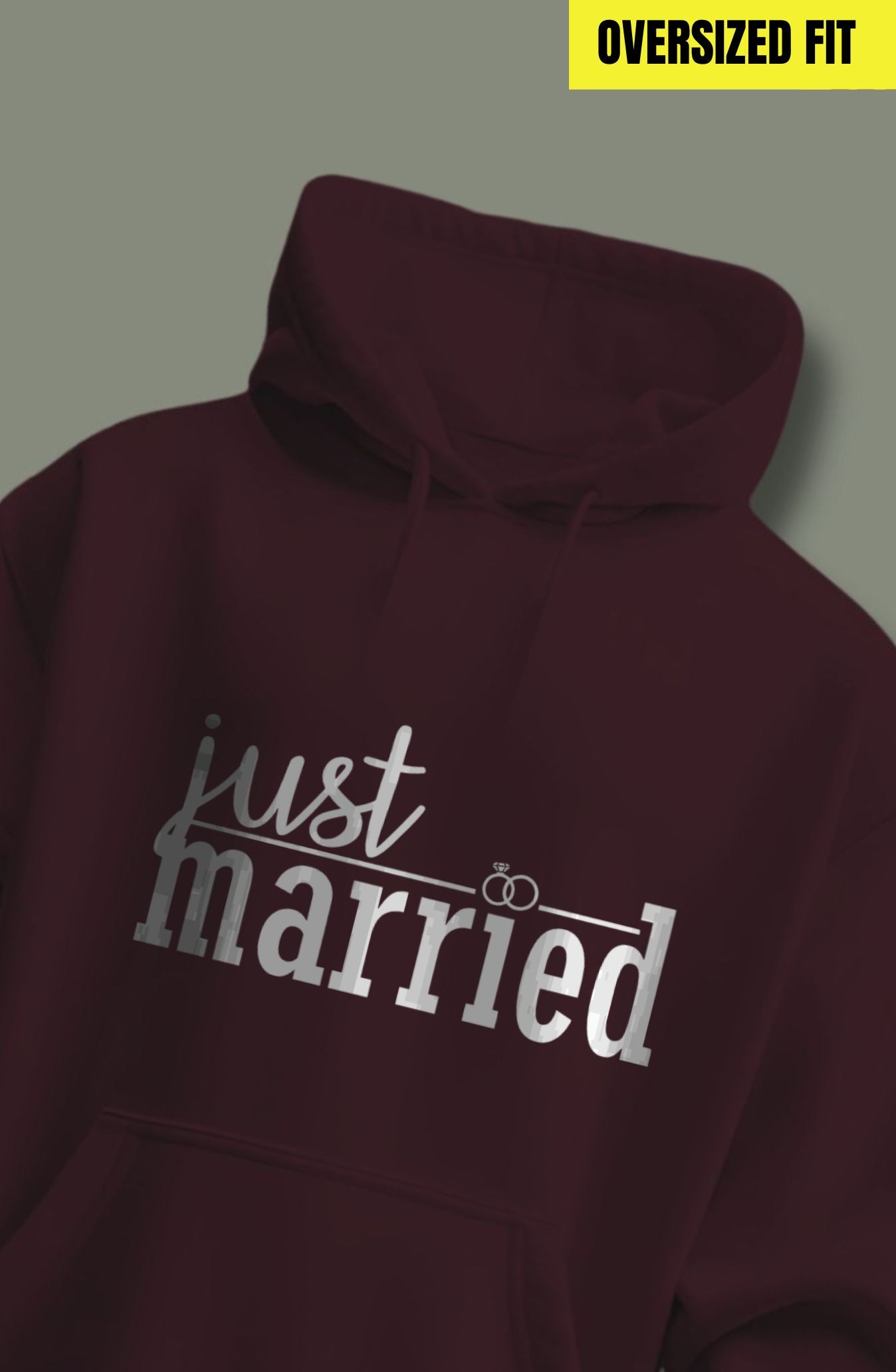 Just Married Oversized Hoodie