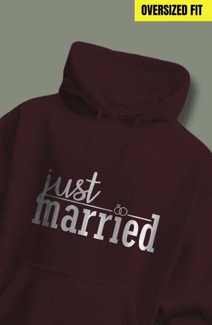 Just Married Oversized Hoodie