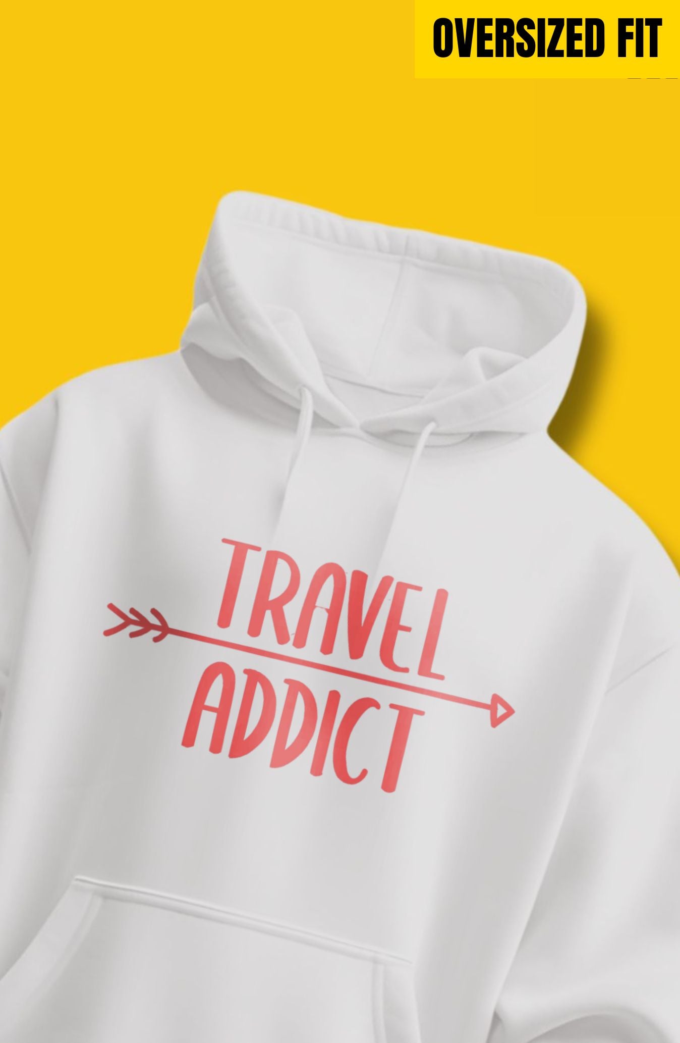 Travel Addict Oversized Hoodie