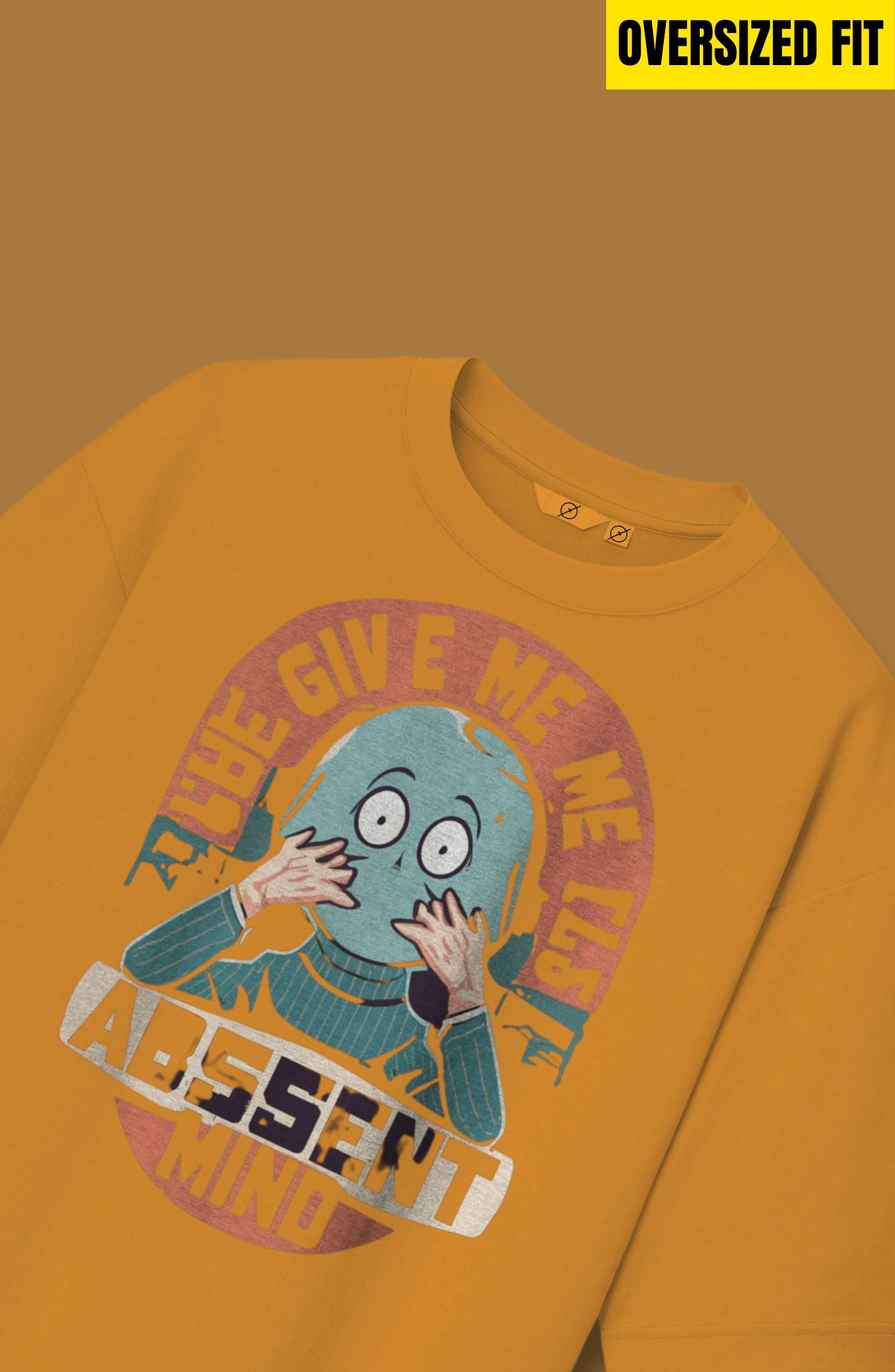 Absent Mind Printed Oversized T-Shirt