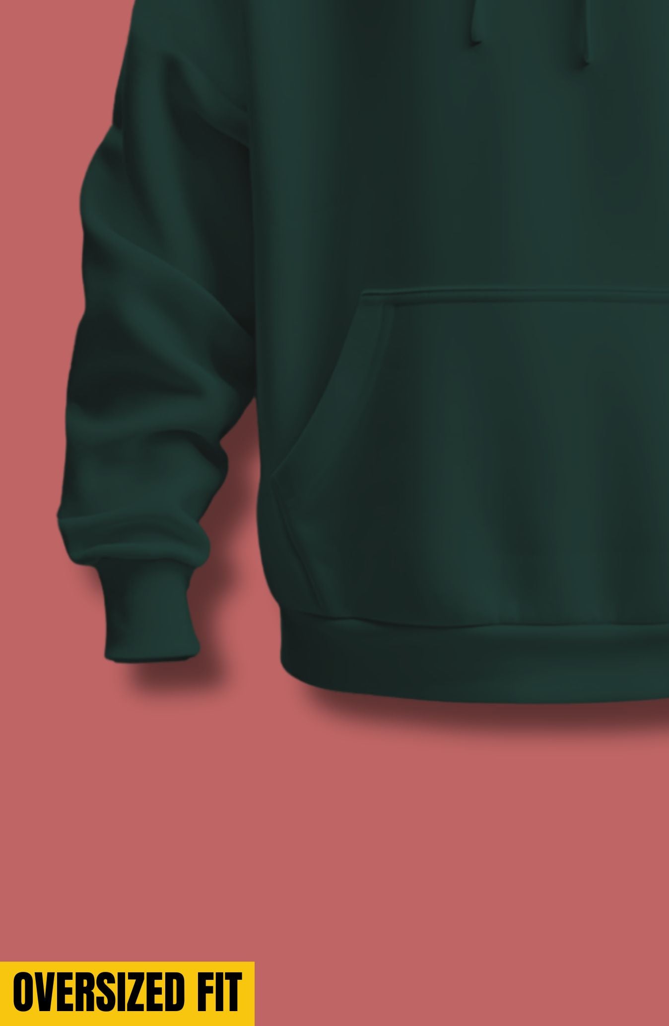 Bottle Green Oversized Hoodie