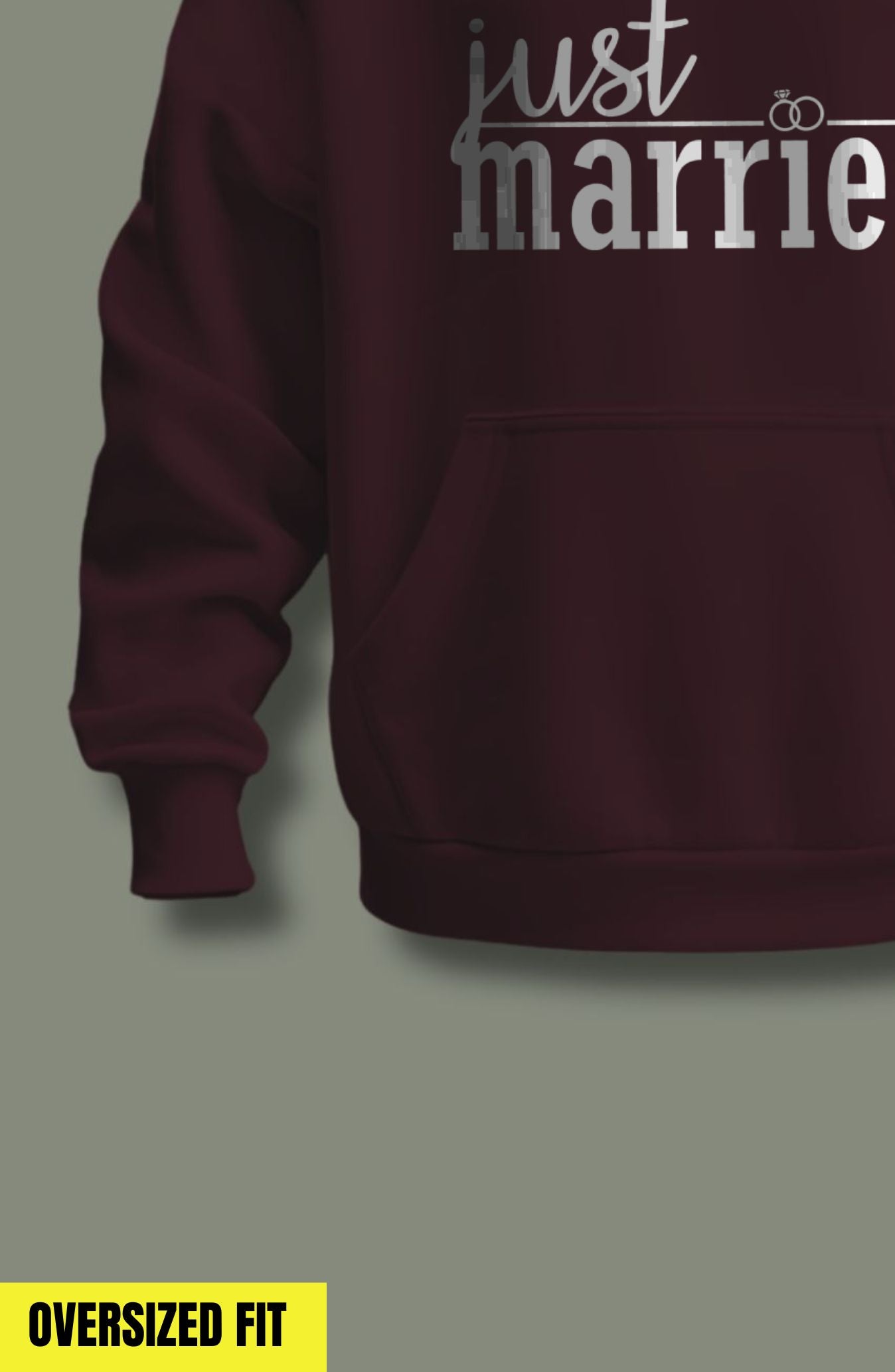 Just Married Oversized Hoodie
