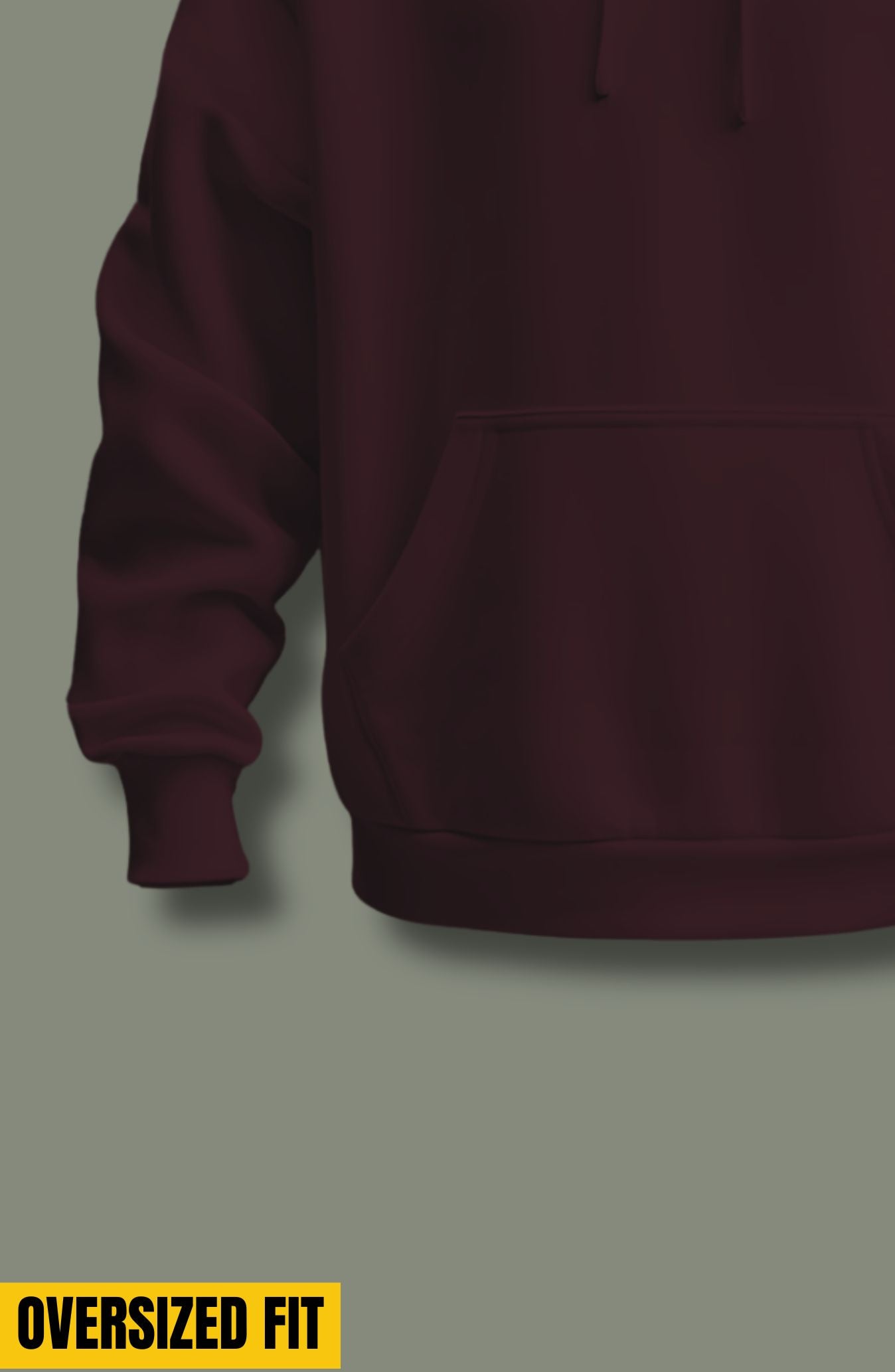 Maroon Oversized Hoodie
