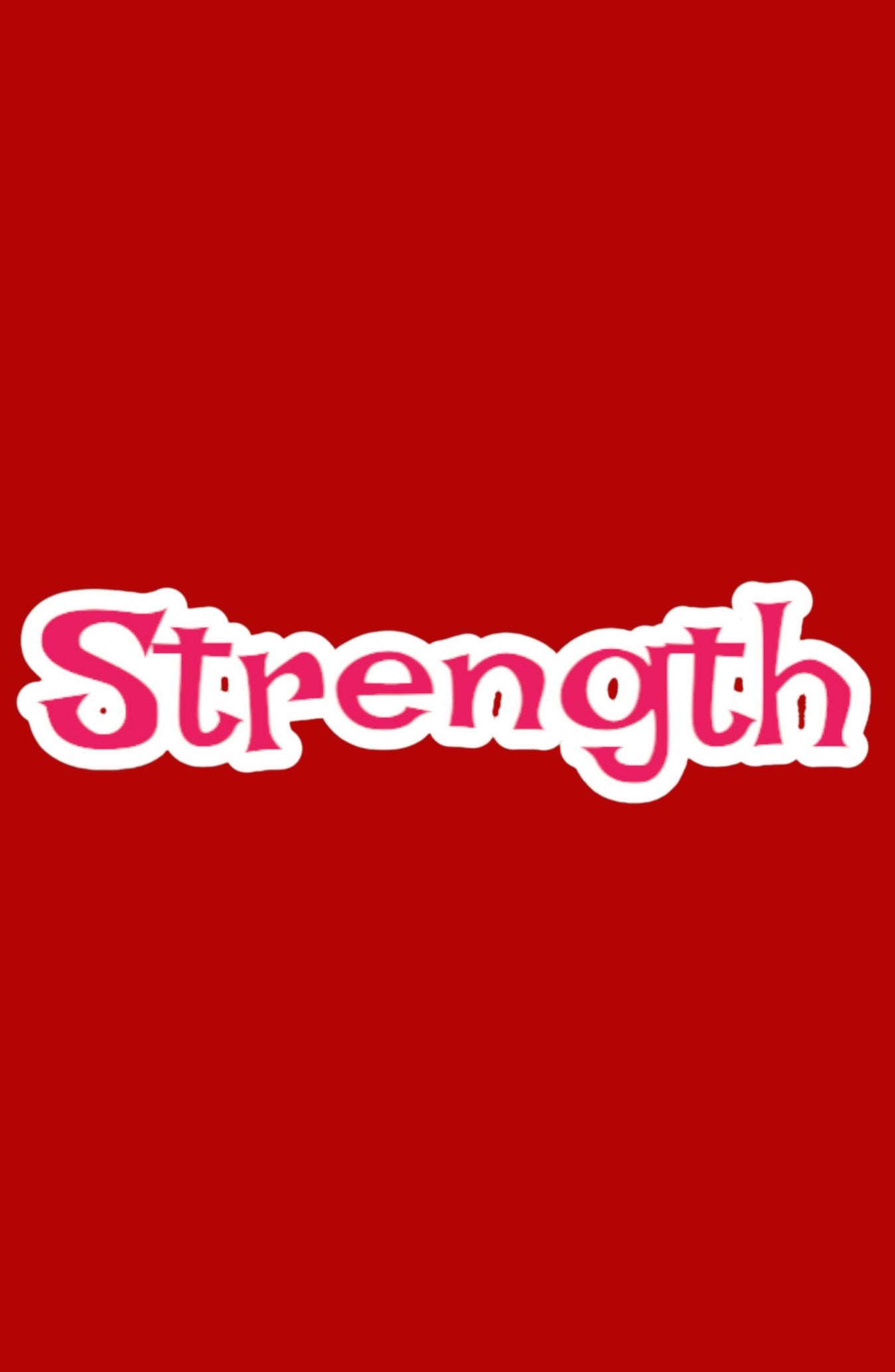 Strength Red Printed Classic Hoodie
