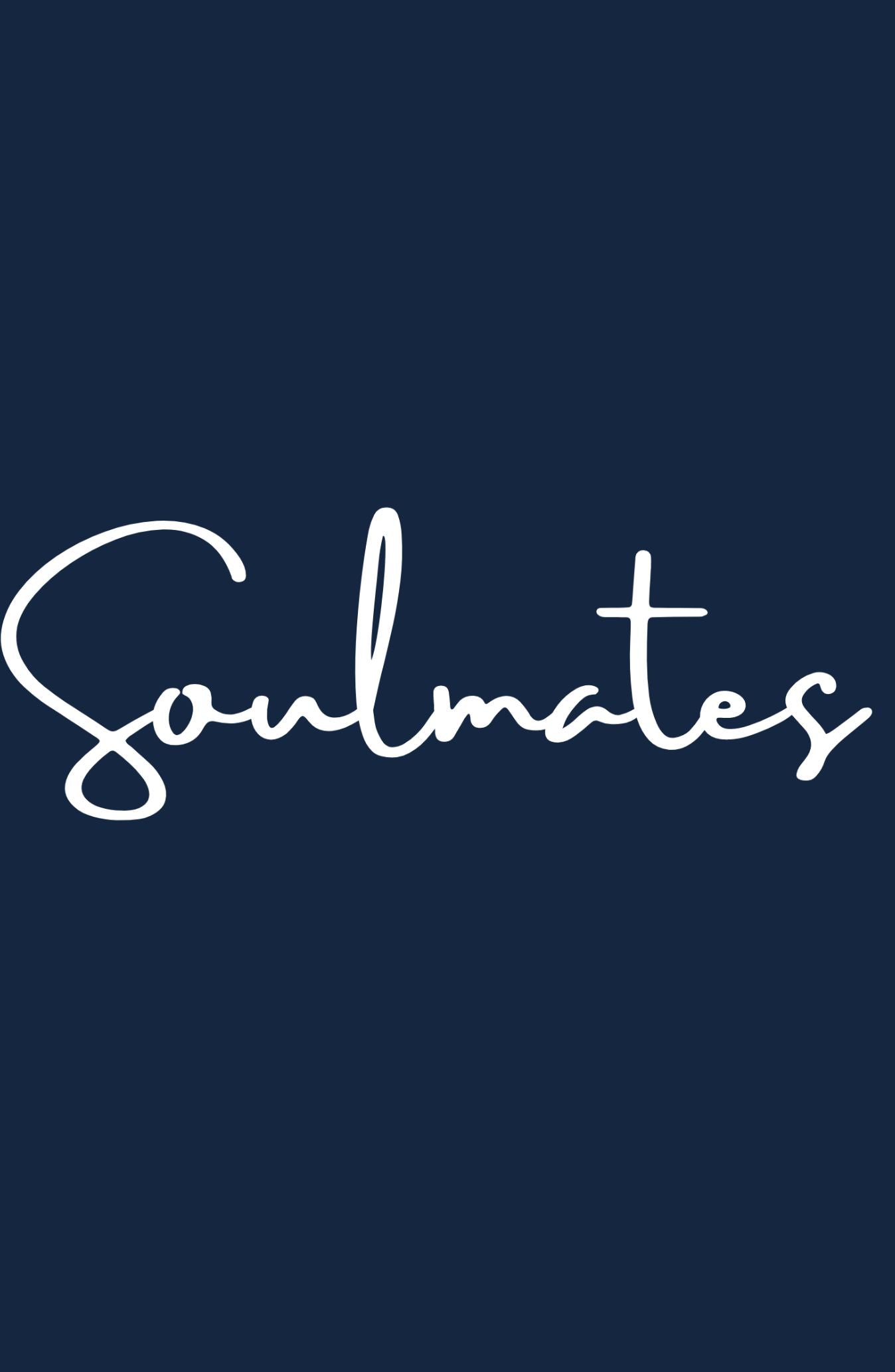 Soulmates Navy Blue Printed Classic Hoodie