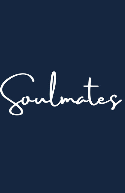 Soulmates Navy Blue Printed Classic Hoodie