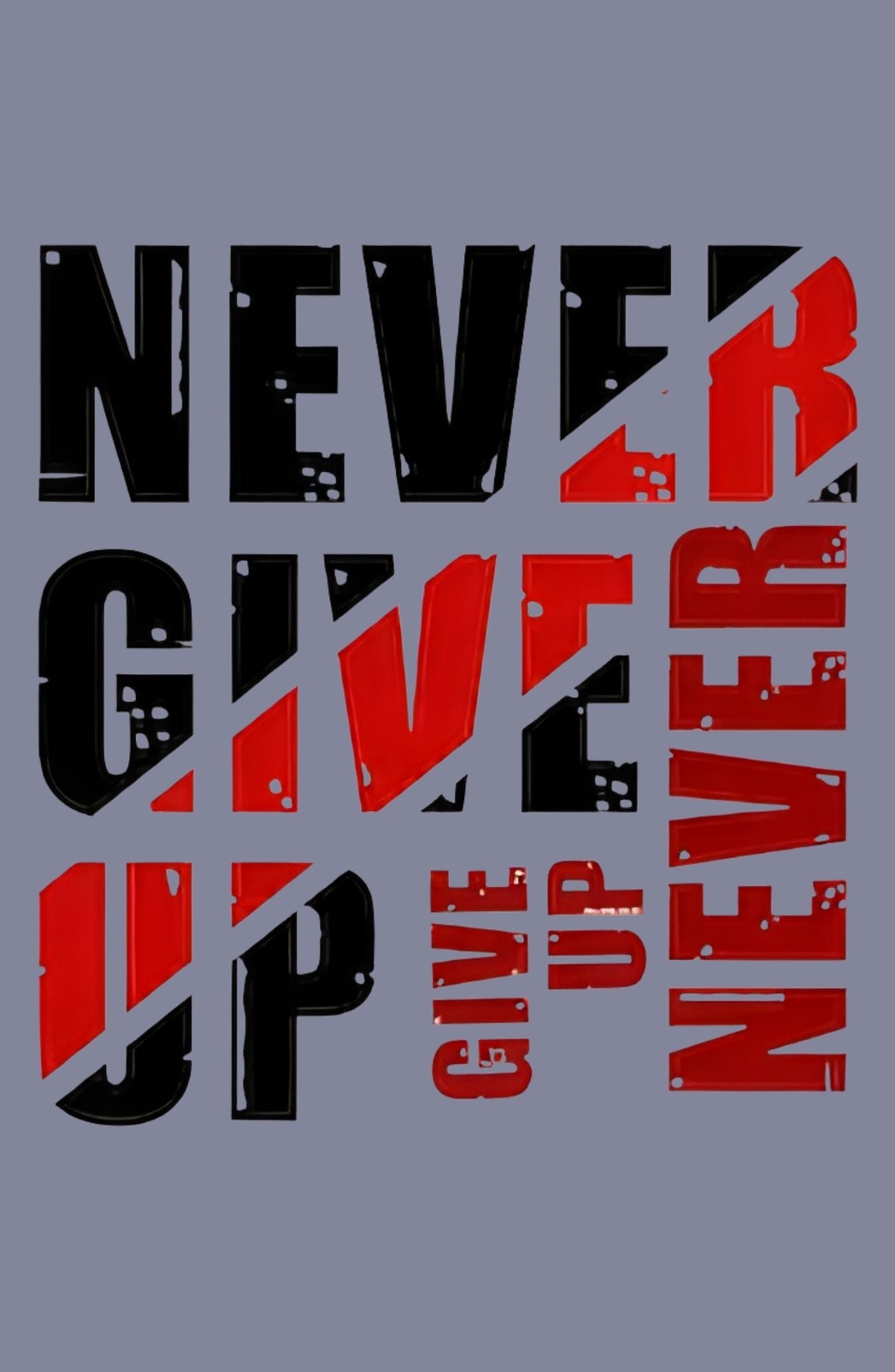 Never Give Up Oversized Sweatshirt