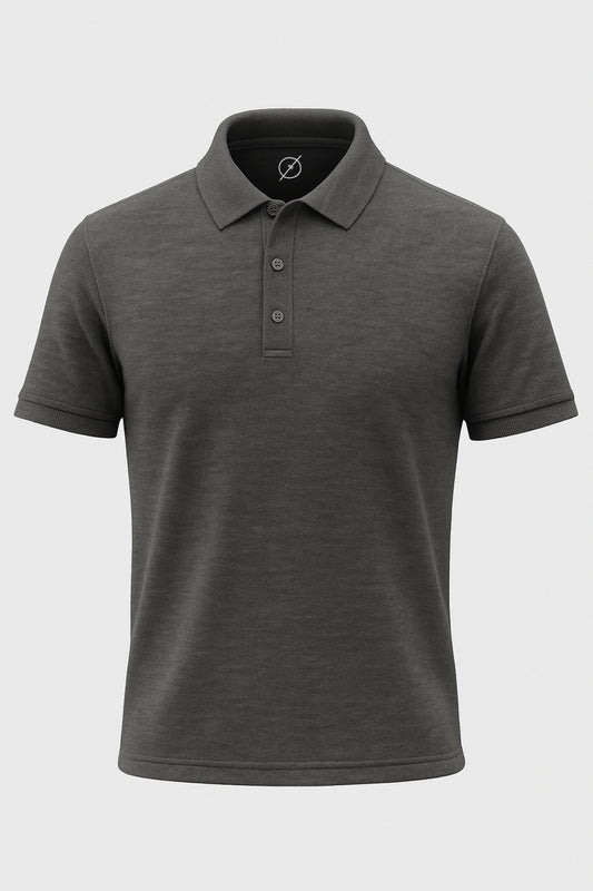 Anthra Melange Classic Polo T-Shirt