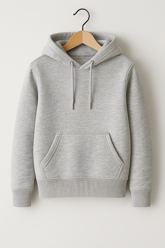 Grey Melange Classic Hoodie