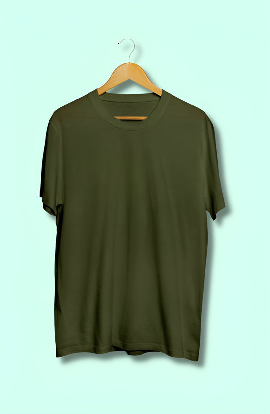 Olive Green Half Sleeve T-Shirt